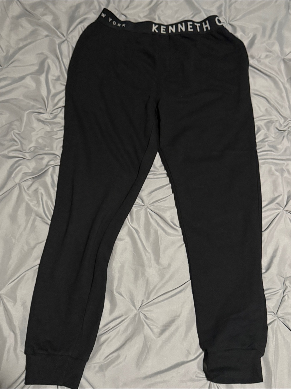 Kenneth Cole Black Elastic Waist Jogger Pants